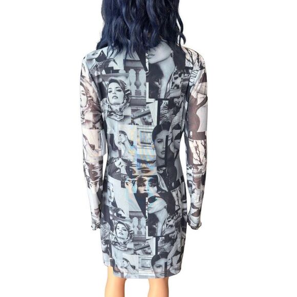 NWT Guess Eco Adriana Icon Mesh Bodycon Mini Dress Size Large - Picture 8 of 8